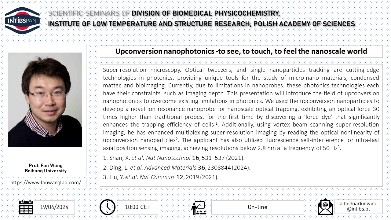 Seminar by prof Fan Wang